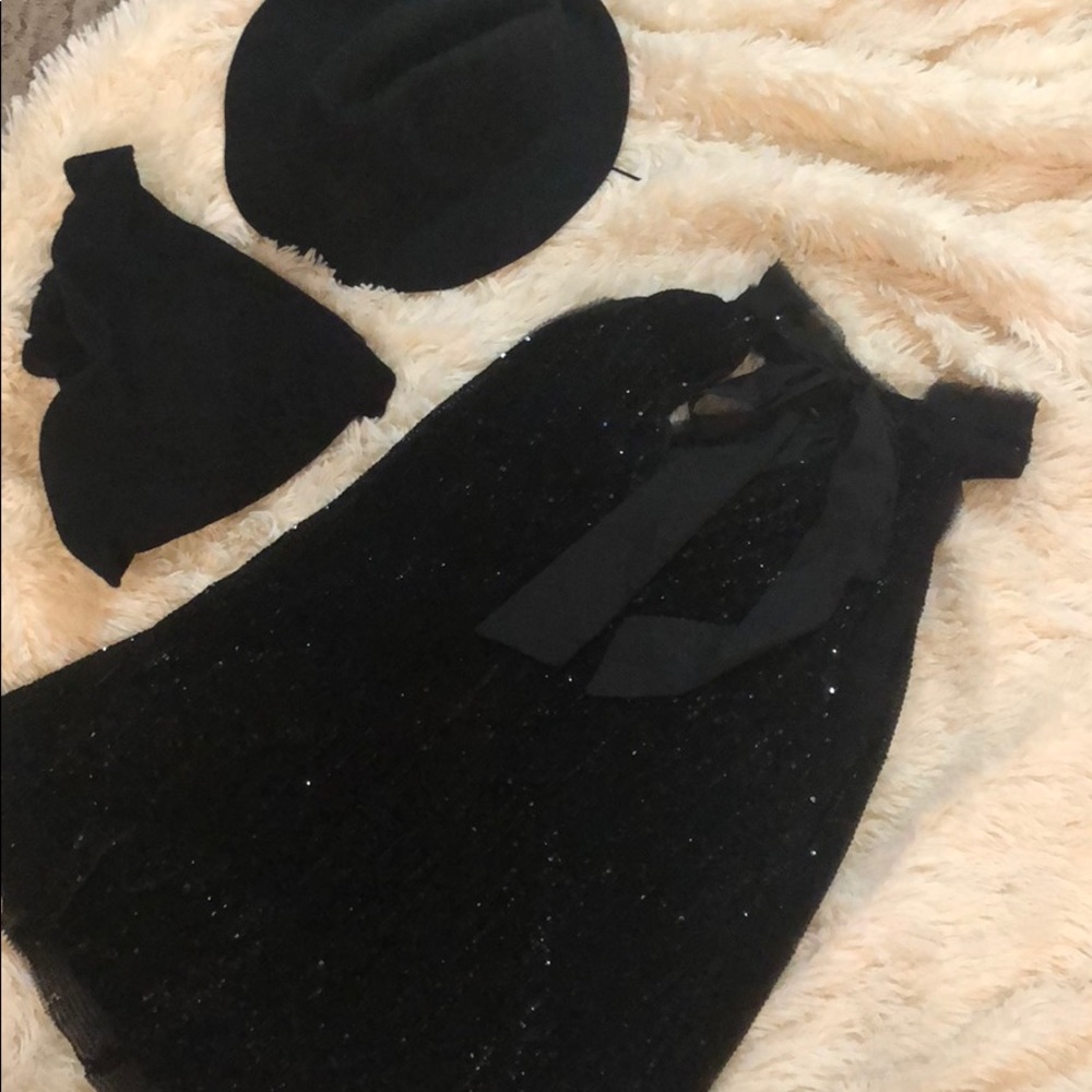 A tuxedo and two hats